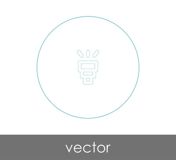 Icono de flash de cámara — Vector de stock