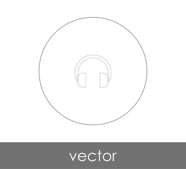 Headset Symbol Für Call Center Audio Kopfhörer Symbol Vektorillustration — Stockvektor