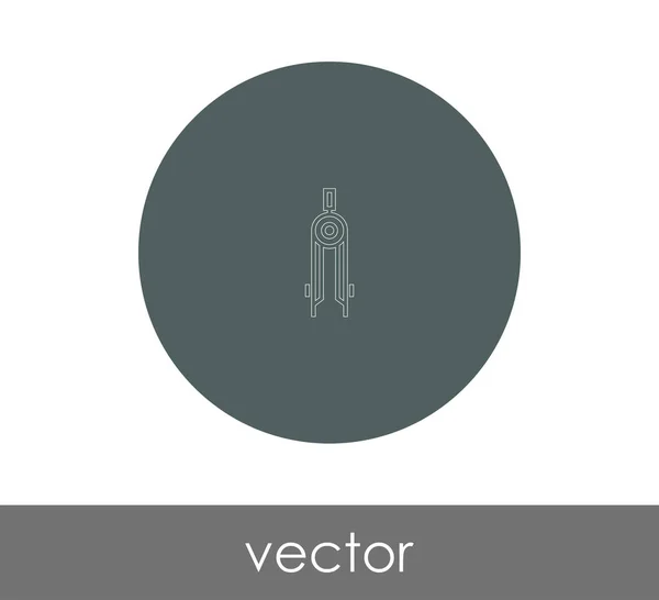 Vektor Illustration Design Tegning Kompas Ikon – Stock-vektor