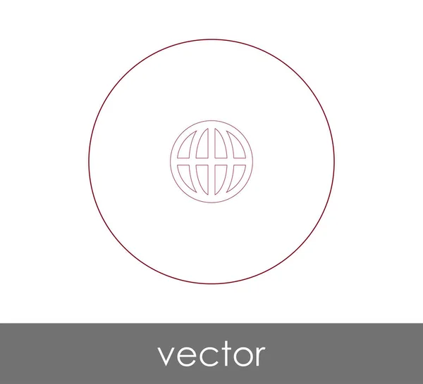 Globo icono web — Vector de stock