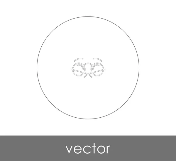 Icône Lunettes Pour Conception Web Les Applications — Image vectorielle