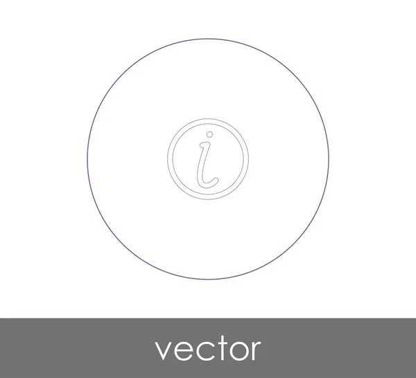 Teken Informatiepictogram Voor Webdesign Applicaties — Stockvector