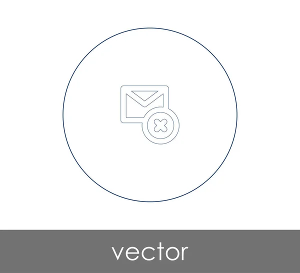 Delete email icon — Stock Vector
