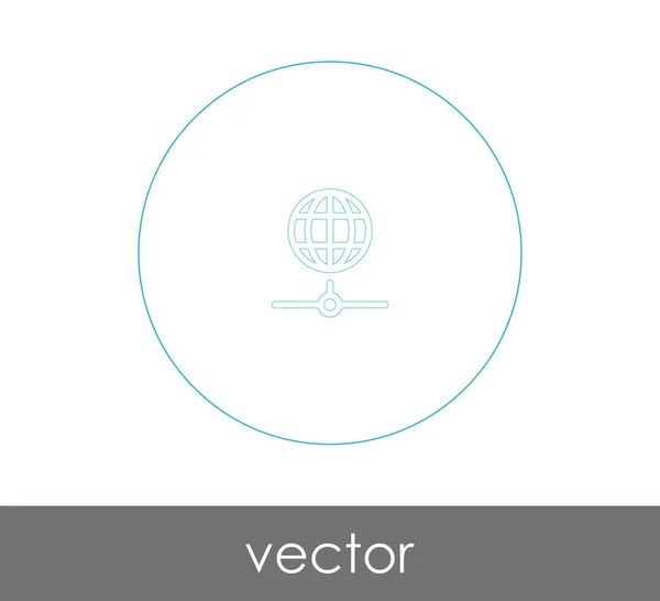 Földgömb Ikon Web Design Alkalmazások — Stock Vector