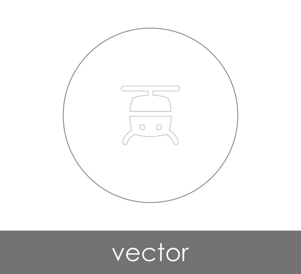 Helicopter Web Icon Vector Illustration — Stock Vector