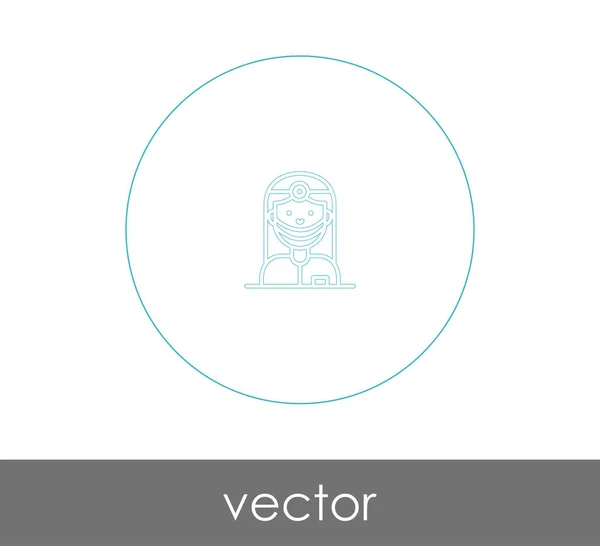 Иконка Врача Логотип Векторная Иллюстрация — стоковый вектор