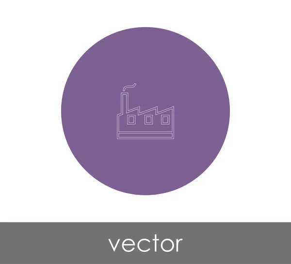 Ícone Fábrica Industrial Ilustração Vetorial — Vetor de Stock