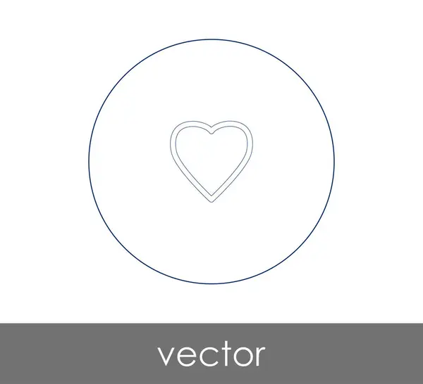 Herz Web Icon Vektorillustration — Stockvektor