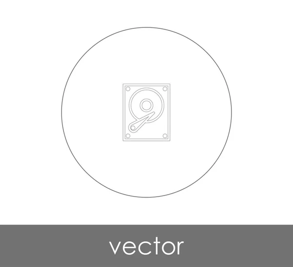 Vector Illustration Design Hard Disk Icon — Stock Vector