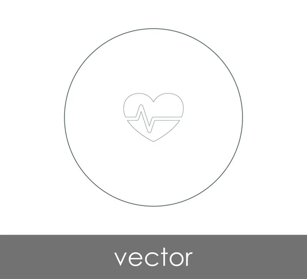 Szív Web Ikon Vektor Illusztráció — Stock Vector