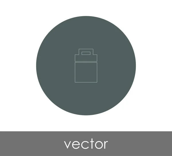 Basura Bin Icono Vector Ilustración — Vector de stock