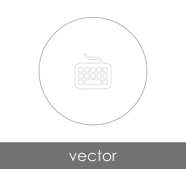 Icono Del Teclado Para Diseño Web Aplicaciones — Vector de stock