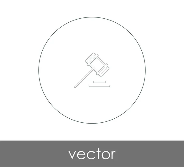 Kalapács Ikonra Web Design Alkalmazások — Stock Vector