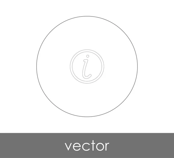 Információ Jel Ikon Web Design Alkalmazások — Stock Vector
