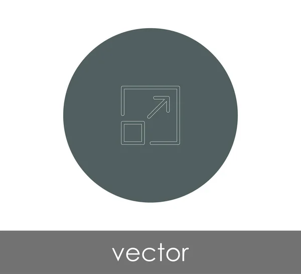 Icon Design Erweitern Vektor Illustration — Stockvektor