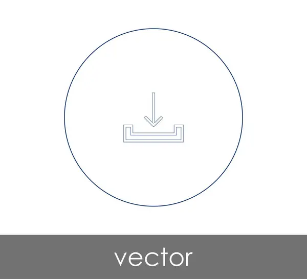 Ícone Seta Para Download Ilustração Vetorial —  Vetores de Stock