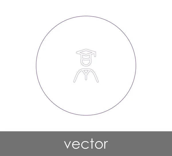 Graduate web icon — Stock Vector