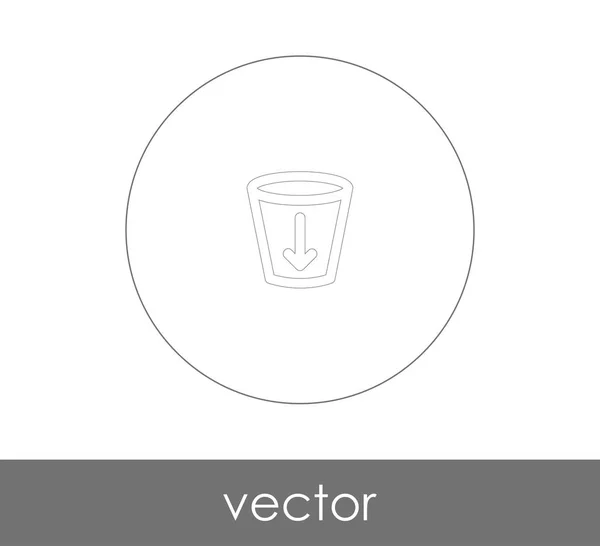 Ícone Seta Para Download Ilustração Vetorial — Vetor de Stock