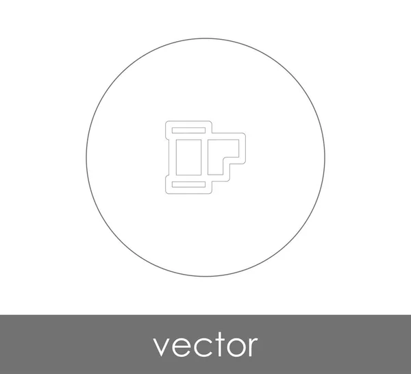 Icono Película Para Diseño Web Aplicaciones Ilustración Vectorial — Vector de stock