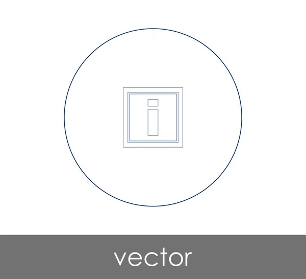 Ikona Informační Značky Vektorová Ilustrace — Stockový vektor
