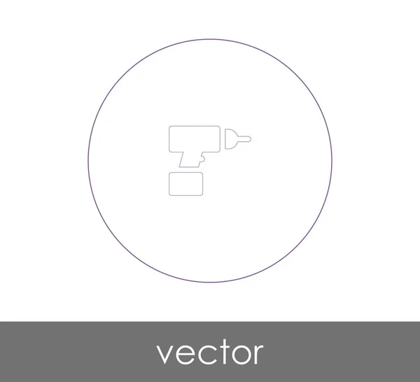 Elektrická vrtačka ikona — Stockový vektor