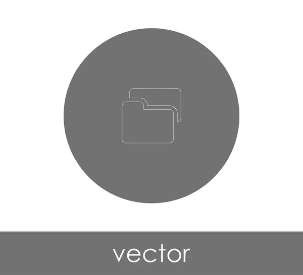 Ordnersymbol Für Webdesign Vektorillustration — Stockvektor