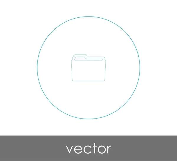 Ícone Pasta Para Web Design Aplicações — Vetor de Stock