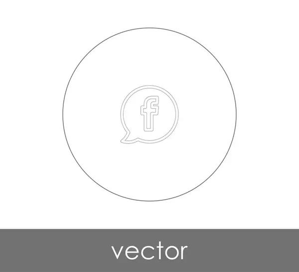 Illustration Vectorielle Conception Icône Logo Facebook — Image vectorielle