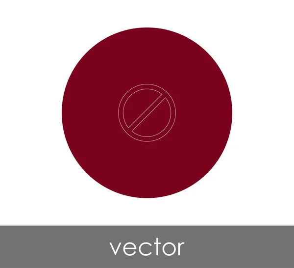 Verbotenes Zeichen Symbol Für Webdesign Und Anwendungen Vektorillustration — Stockvektor