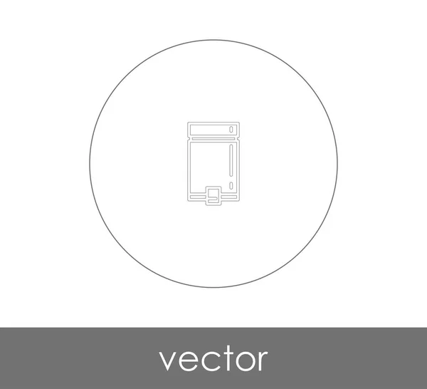 Icono Del Cubo Basura Para Diseño Web Aplicaciones — Vector de stock