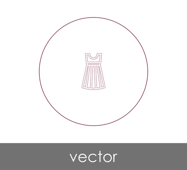 Vestido icono plano — Archivo Imágenes Vectoriales