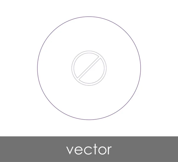 Forbidden Sign Icon Web Design Applications Vector Illustration — Stock Vector