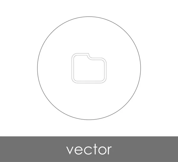 Icono Carpeta Para Diseño Web Aplicaciones — Vector de stock