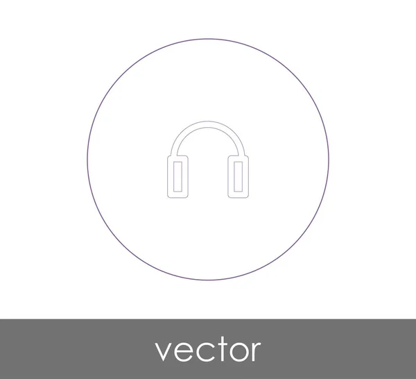 Headset Symbol Für Call Center Audio Kopfhörer Symbol Vektorillustration — Stockvektor