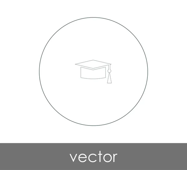 Ilustração Vetor Ícone Tampa Graduação — Vetor de Stock