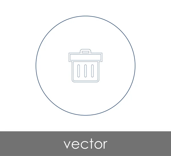 Garbage Bin Icon Vector Illustration — Stock Vector