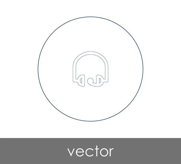 Vector Illustration Headphones Icon — Stock Vector