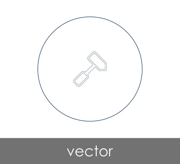 Martillo icono plano — Vector de stock