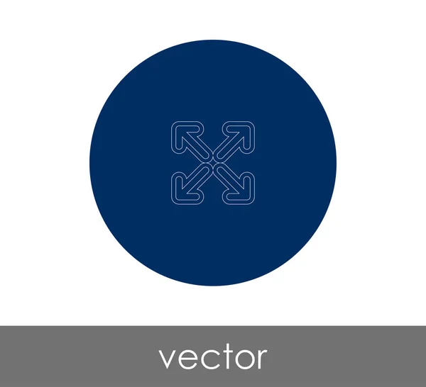 Icon Design Erweitern Vektor Illustration — Stockvektor