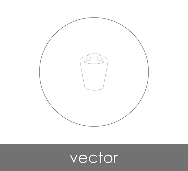 Basura Bin Icono Vector Ilustración — Vector de stock