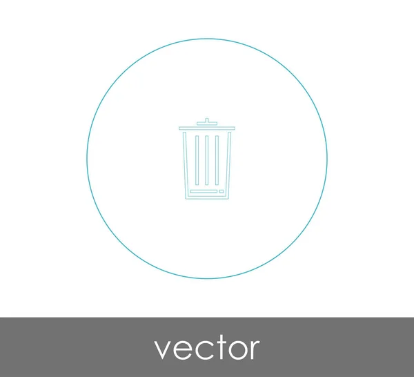 Garbage Bin Icon Vector Illustration — Stock Vector