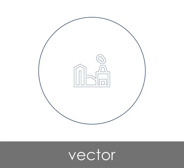 Ícone Fábrica Industrial Ilustração Vetorial — Vetor de Stock