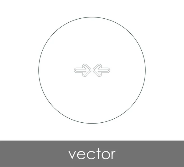 Misura l'icona freccia — Vettoriale Stock