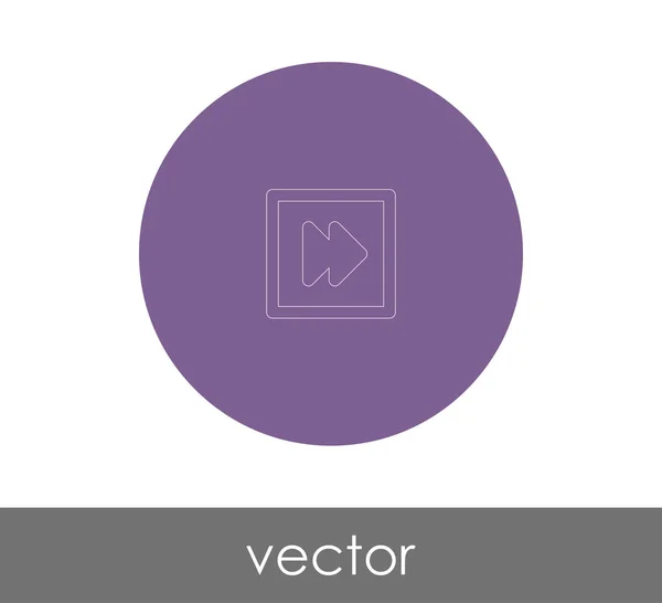 Vooruitspoelen Pictogram Voor Webdesign Applicaties Vectorillustratie — Stockvector