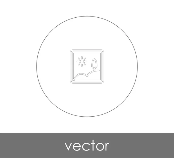 Ícone Quadro Imagem Para Web Design Aplicações Ilustração Vetorial — Vetor de Stock