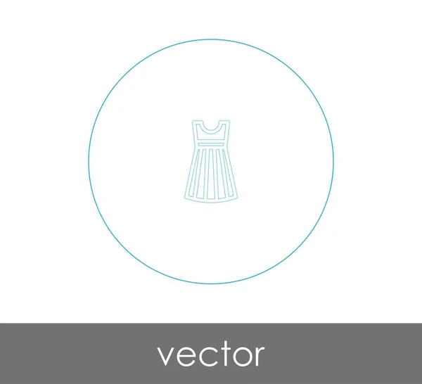 Vestido ícone plana — Vetor de Stock