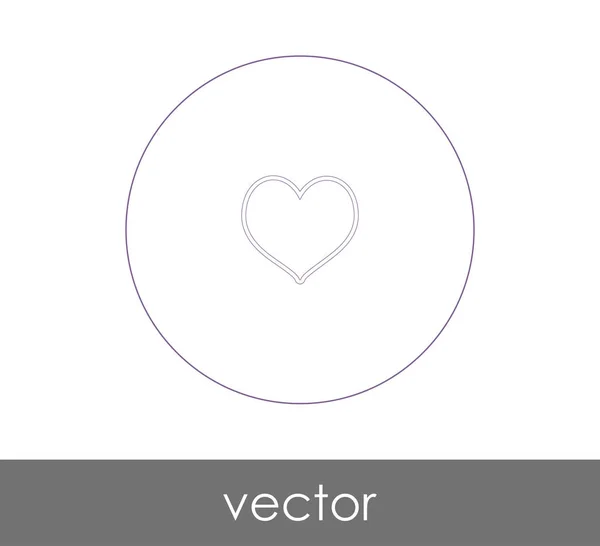 Hart Web Icoon Vector Illustratie — Stockvector