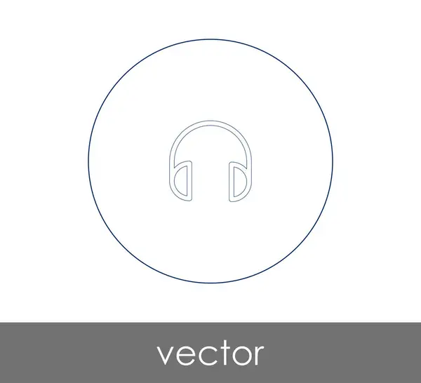 Ilustración Vectorial Auriculares Icono — Vector de stock