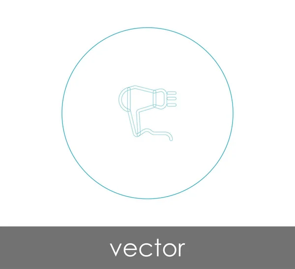 Haardroger platte pictogram — Stockvector
