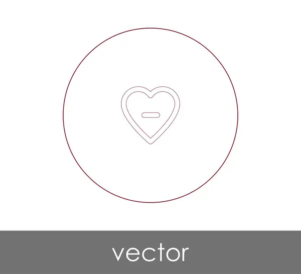 Herz Web Icon Vektorillustration — Stockvektor